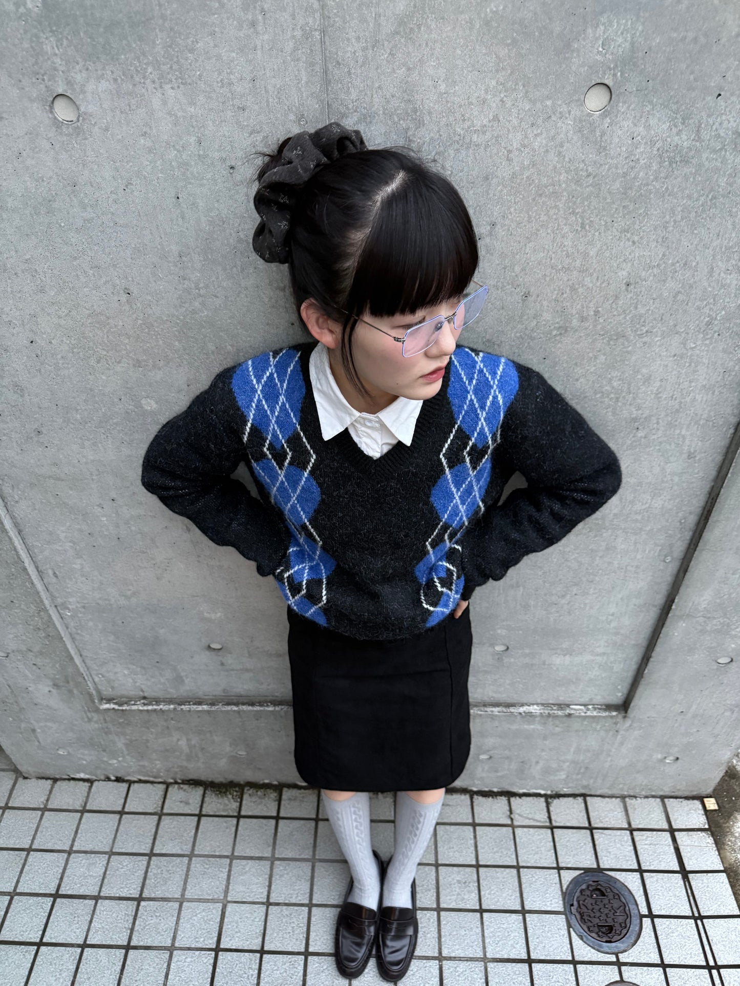 アーガイルハートニット DPA43721