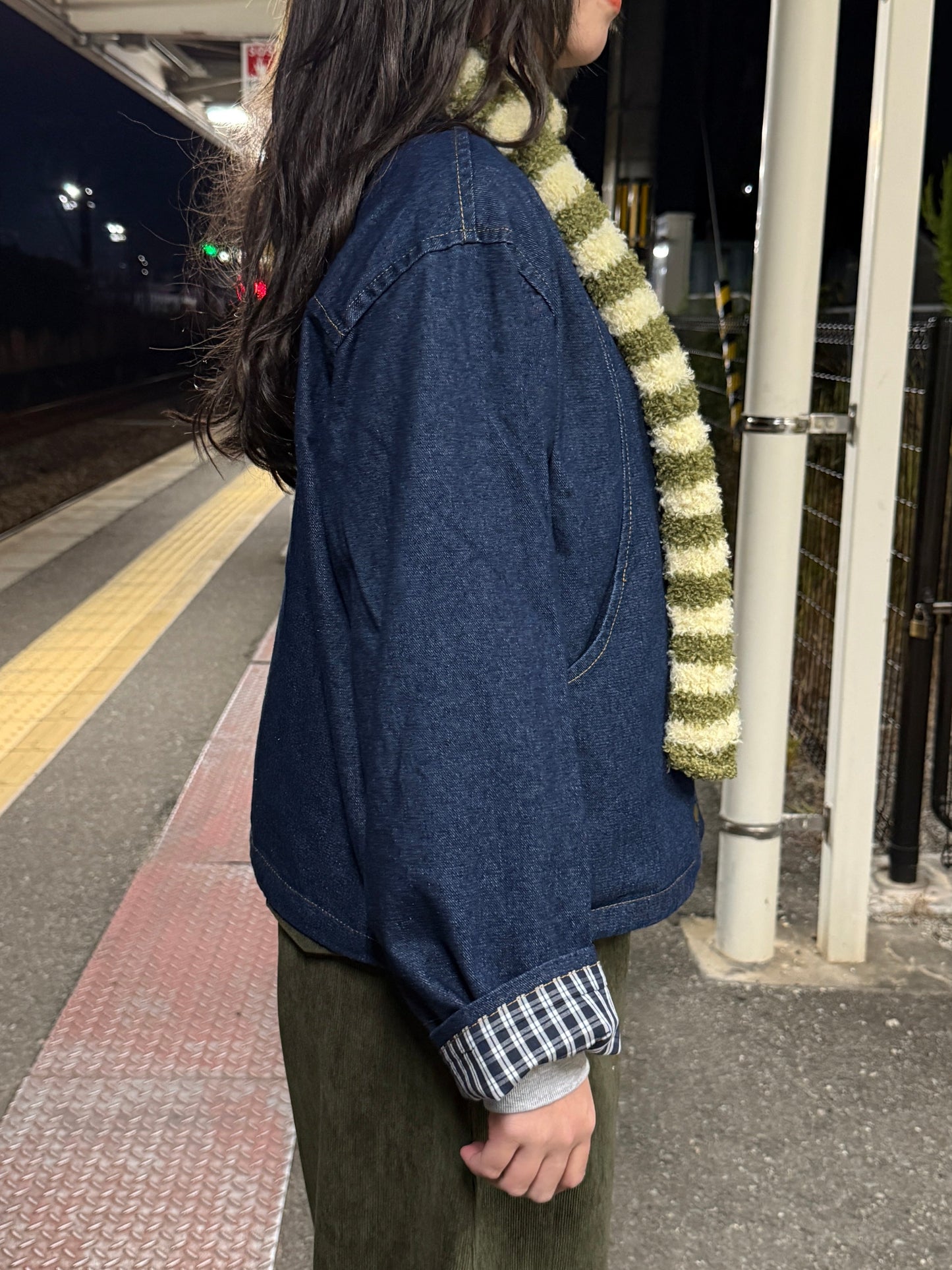 チェックデニムジャケット DPC01009