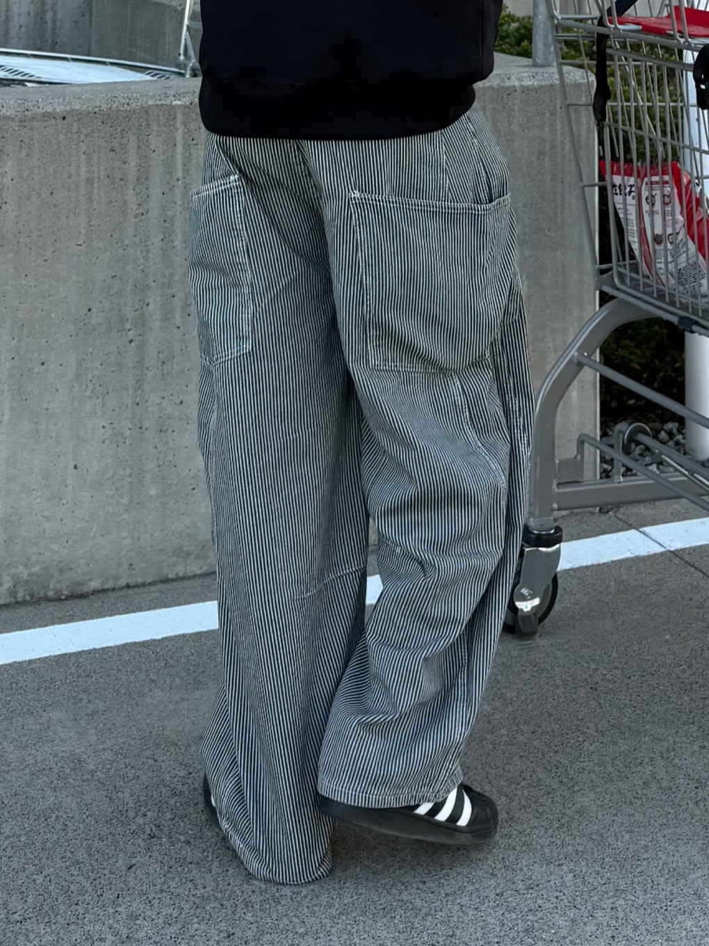 ストライプワイドデニムパンツ DPB90083