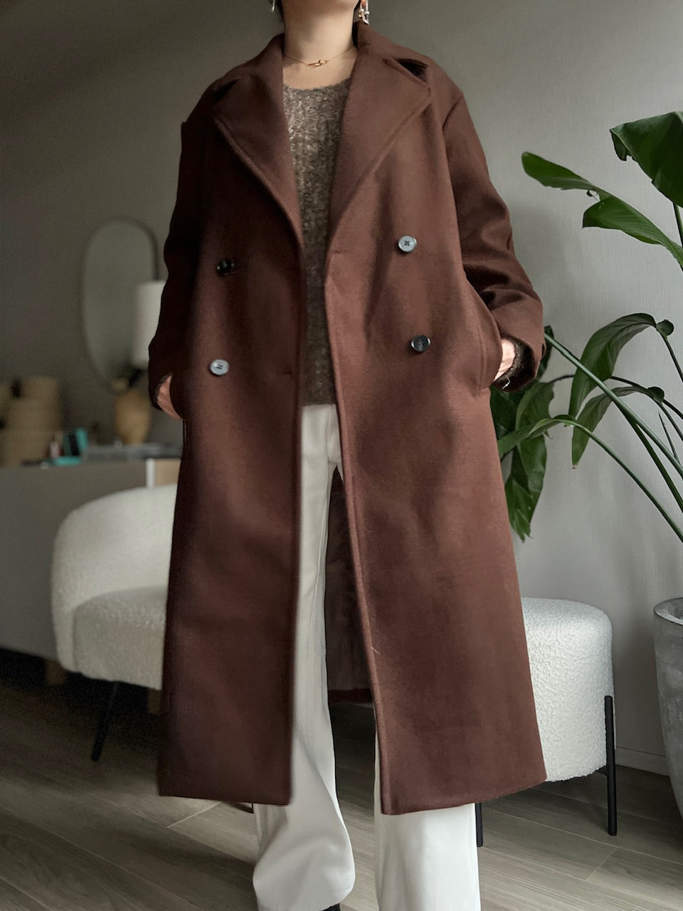 ダブルボタンチェスターコート DPB56359