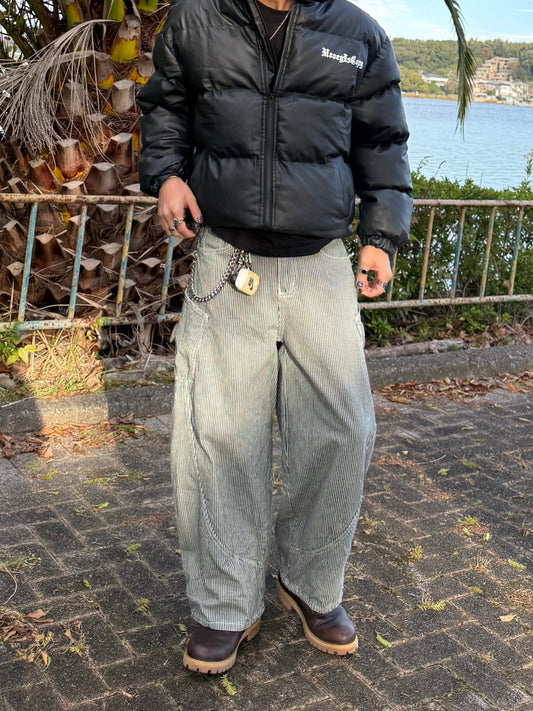 ストライプワイドデニムパンツ DPB90083