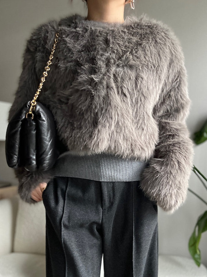 フェイクファーショートジャケット DPB56346