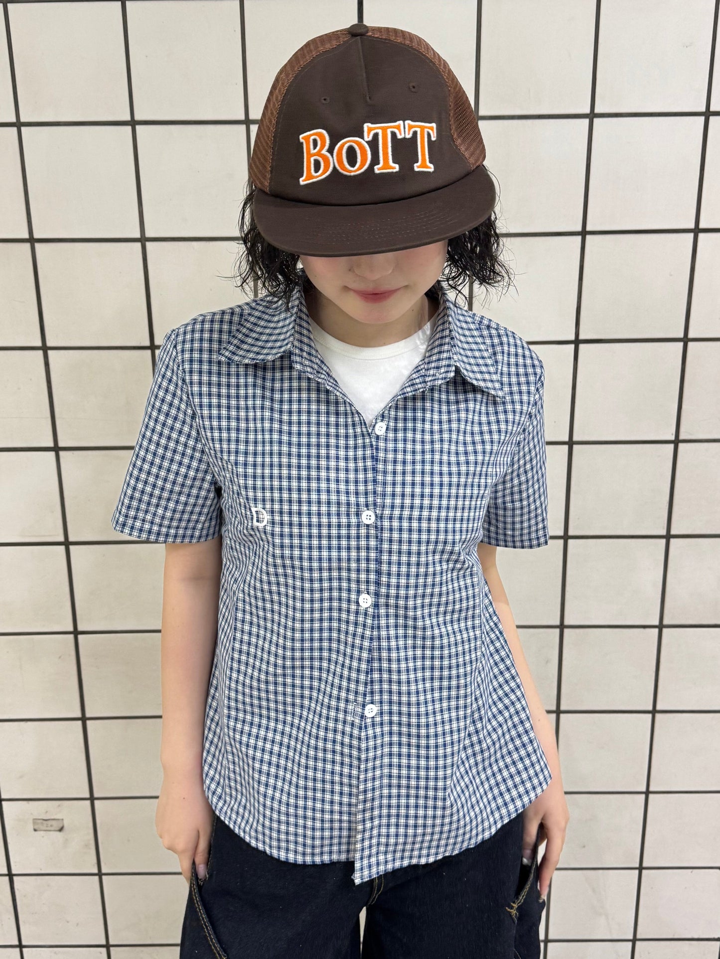 ネイビーチェックシャツ DPB85213