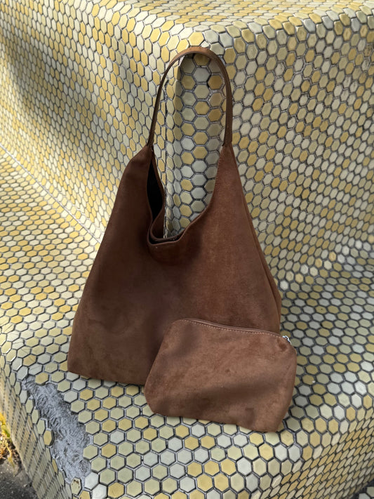 スエードライクミニポーチ付きトートバッグ DPC03017