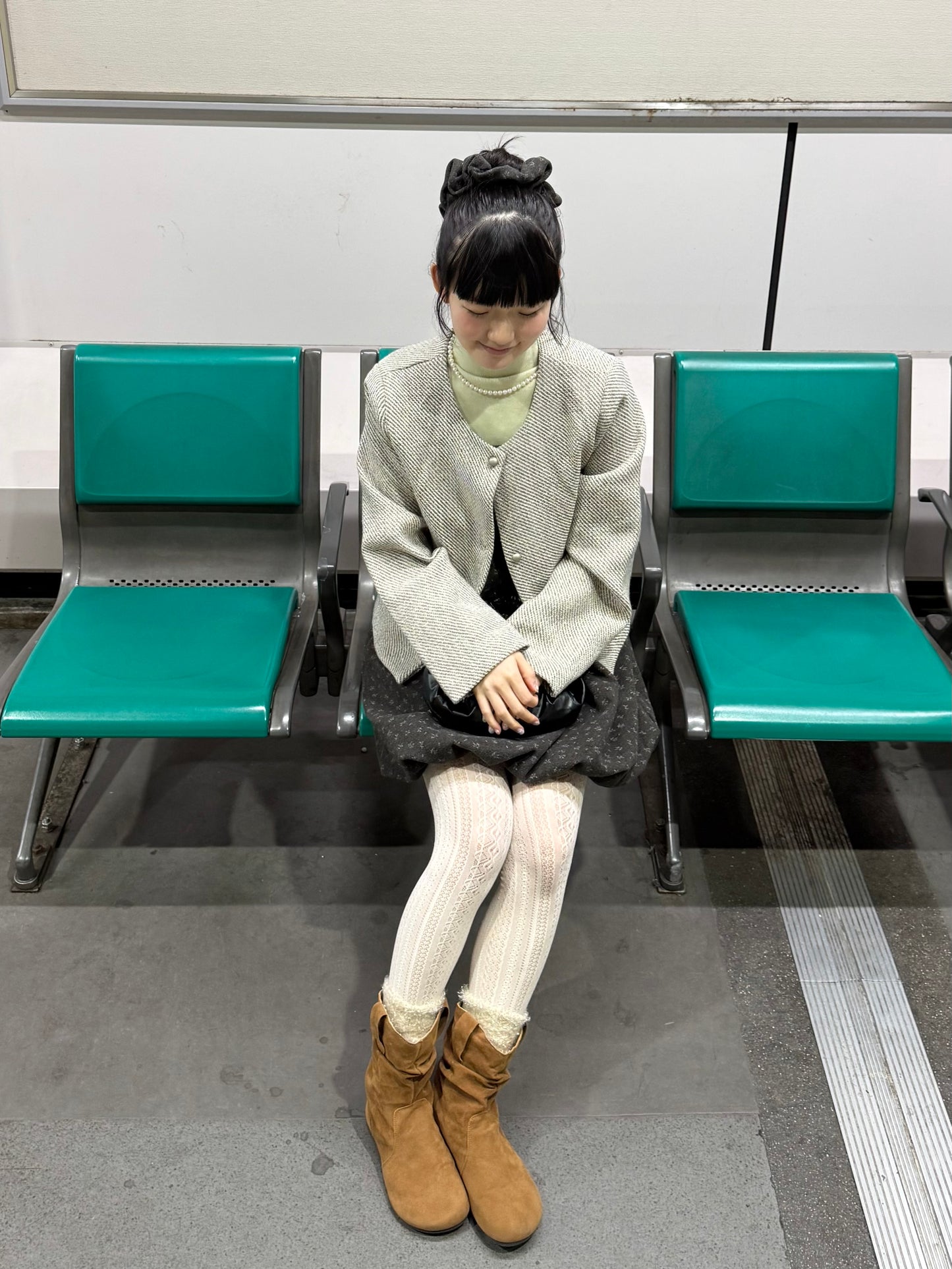 ミニフラワーバルーンワンピース&シュシュ DPA43715