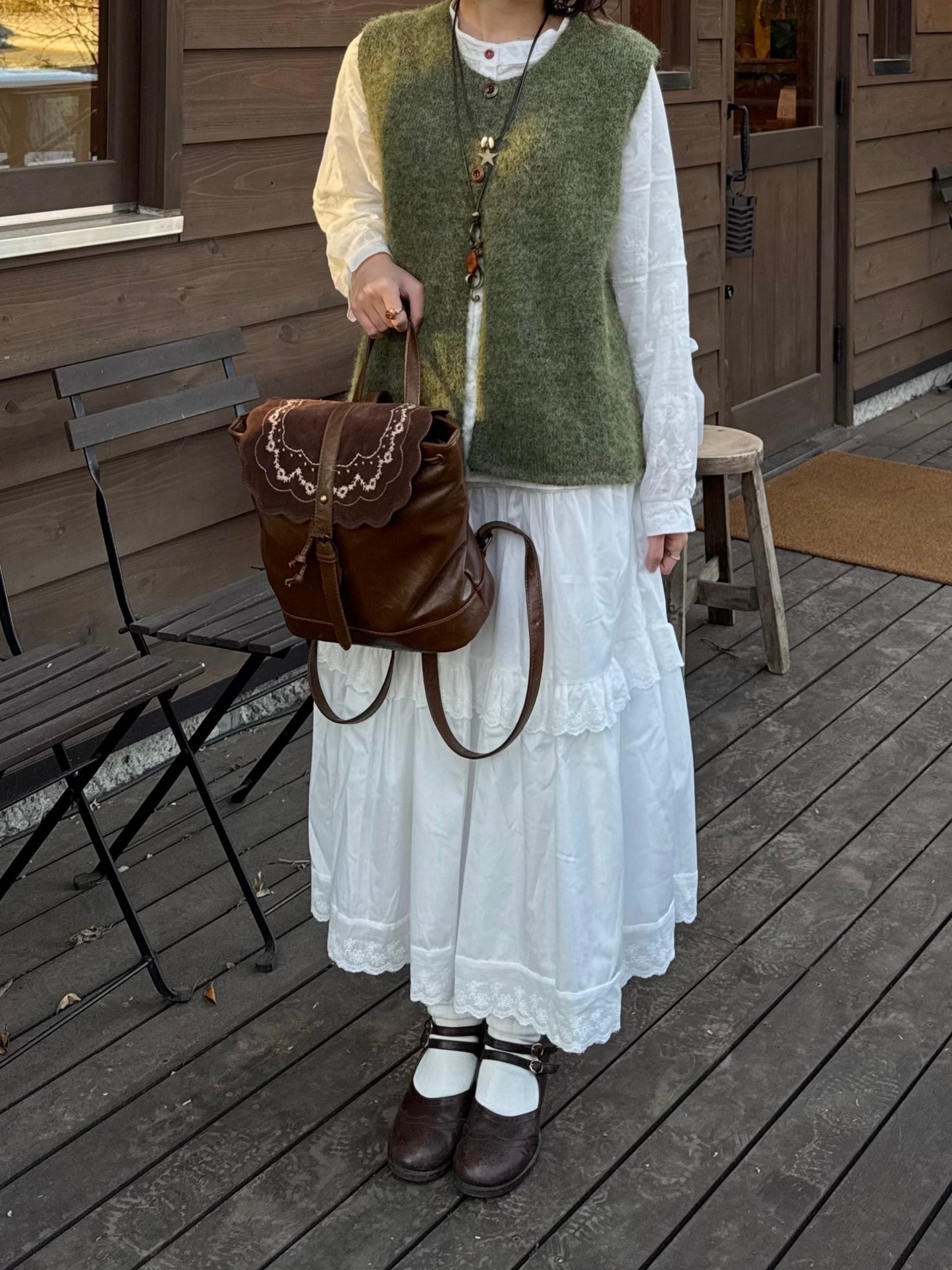 コットンレースロングスカート DPC03009