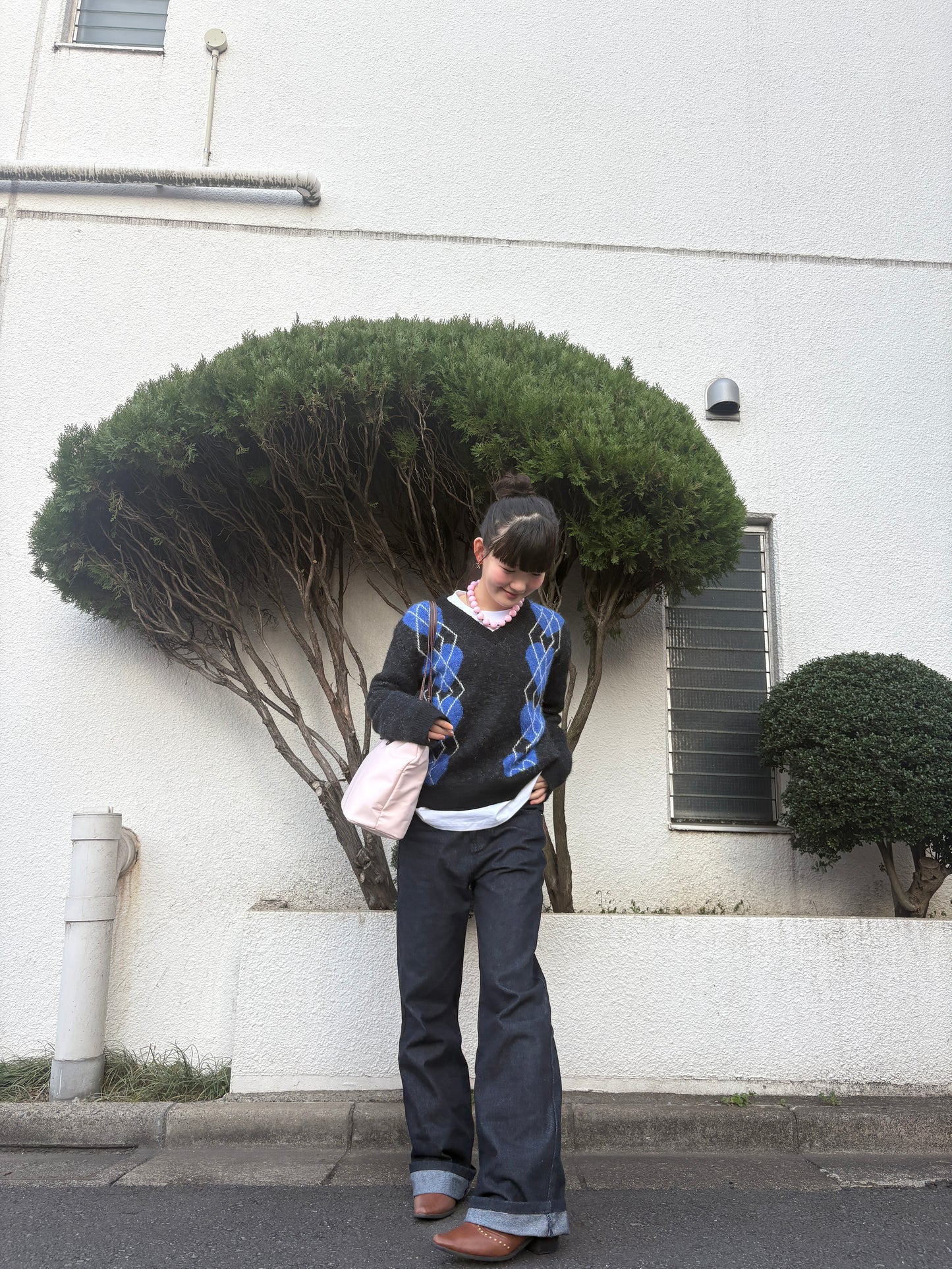 ライトピンクレトロチェックトート DPA43772