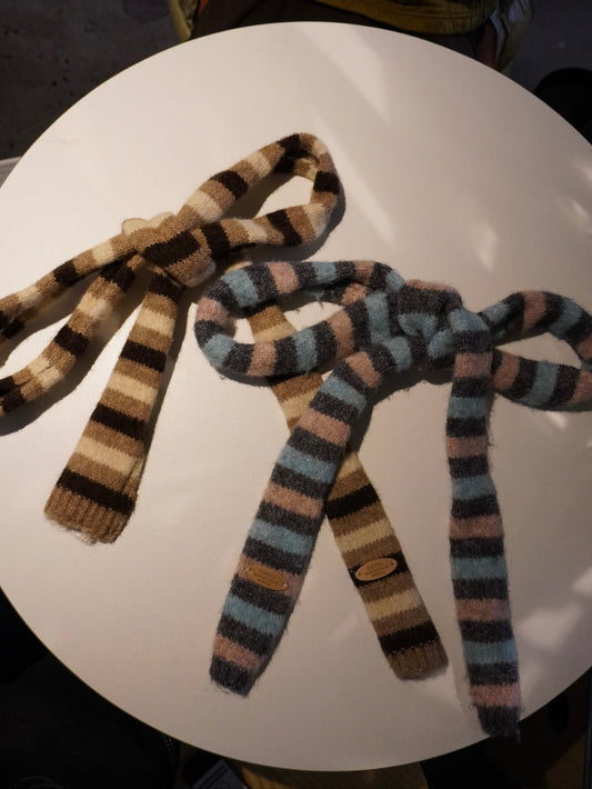 【即納】ボーダーニットマフラー DPB85432S