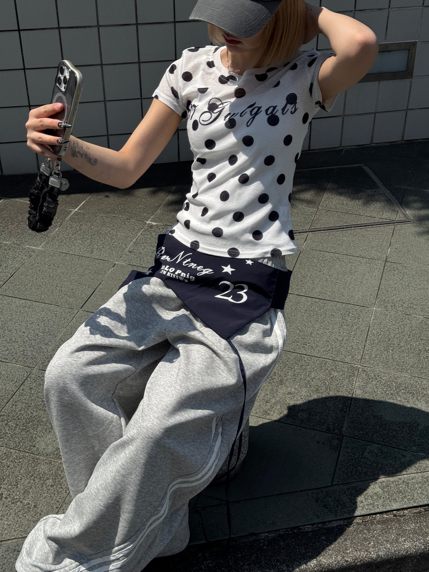 ウエストレイヤードスウェットパンツ DPB86273