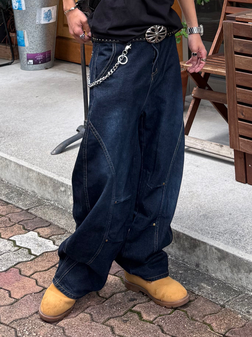 カーブラインワイドデニムパンツ DPB90008
