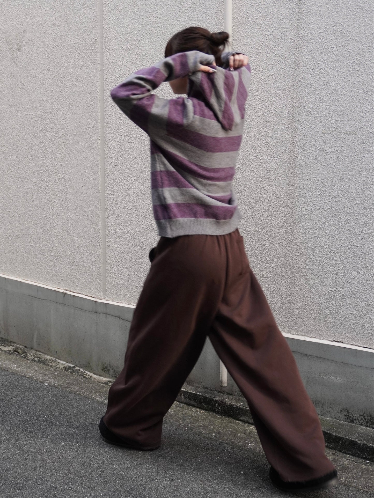 ボーダーフーディニットパーカー DPB85383