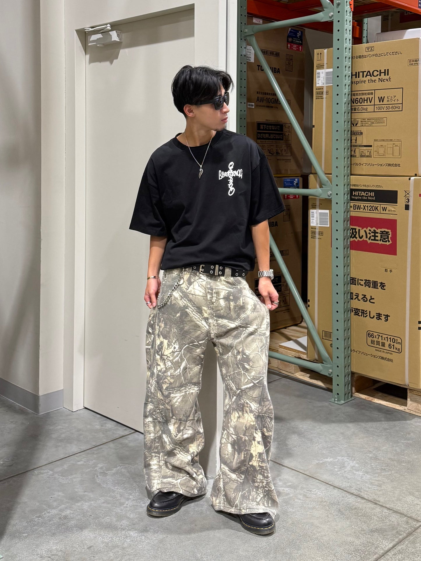 フォームプリントバックロゴTシャツ DPB90223