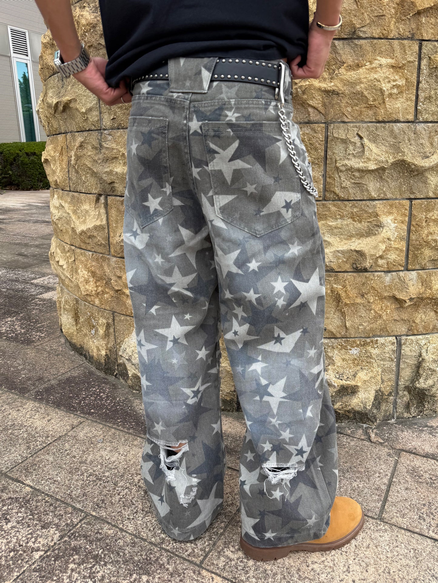 カモフラスターダメージカーブパンツ DPB90225