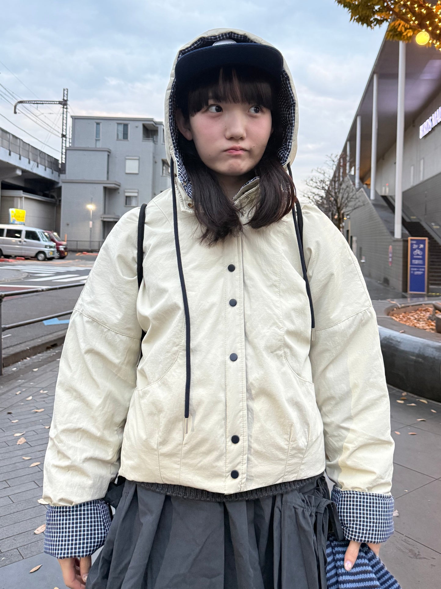 チェックダウンジャケット DPA43716