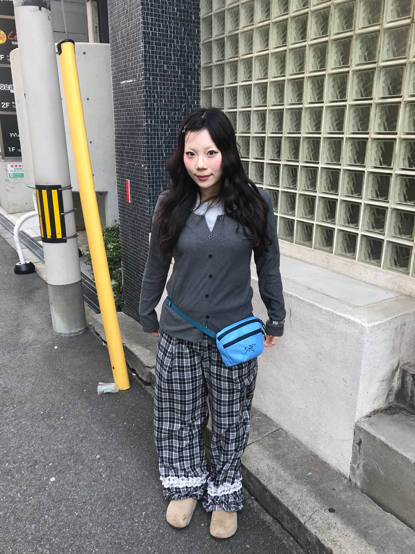 ダークグレーレイヤードトップス DPB89194