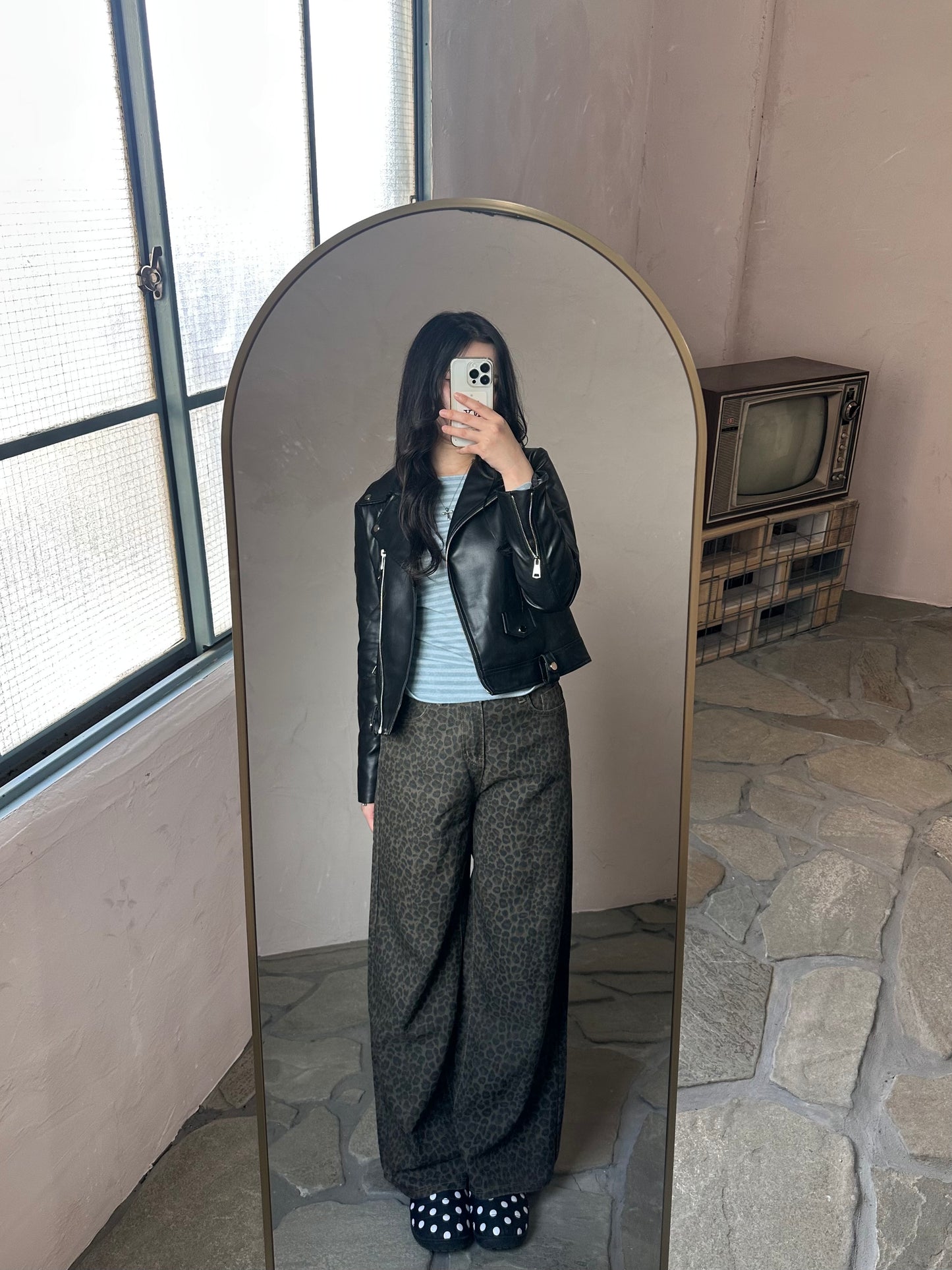 レオパードデニムパンツ DPB95068