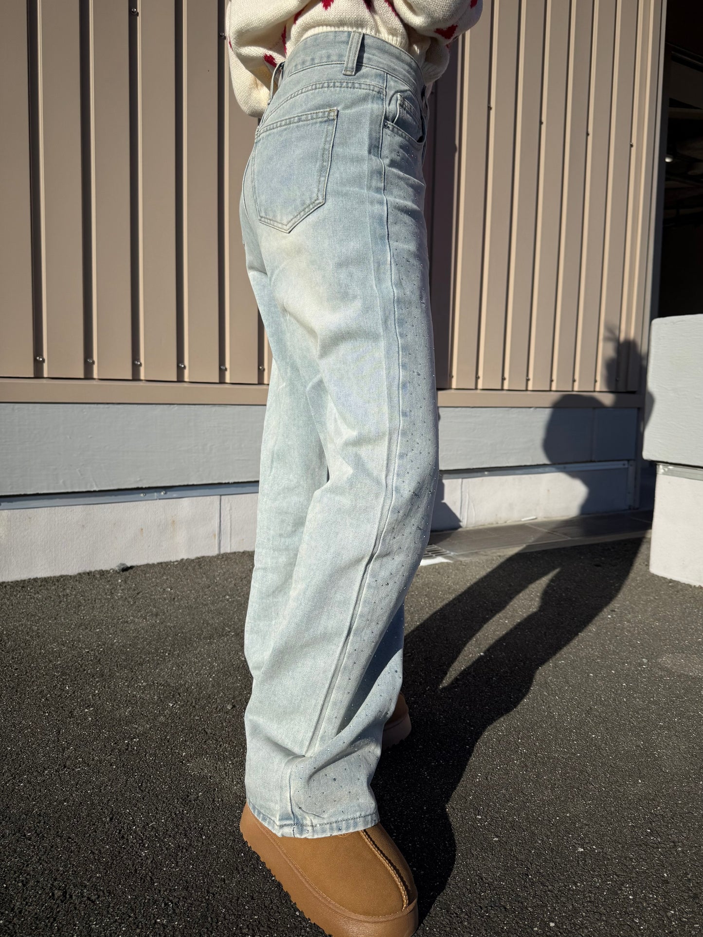 ストーンハイウエストデニムパンツ DPB73515