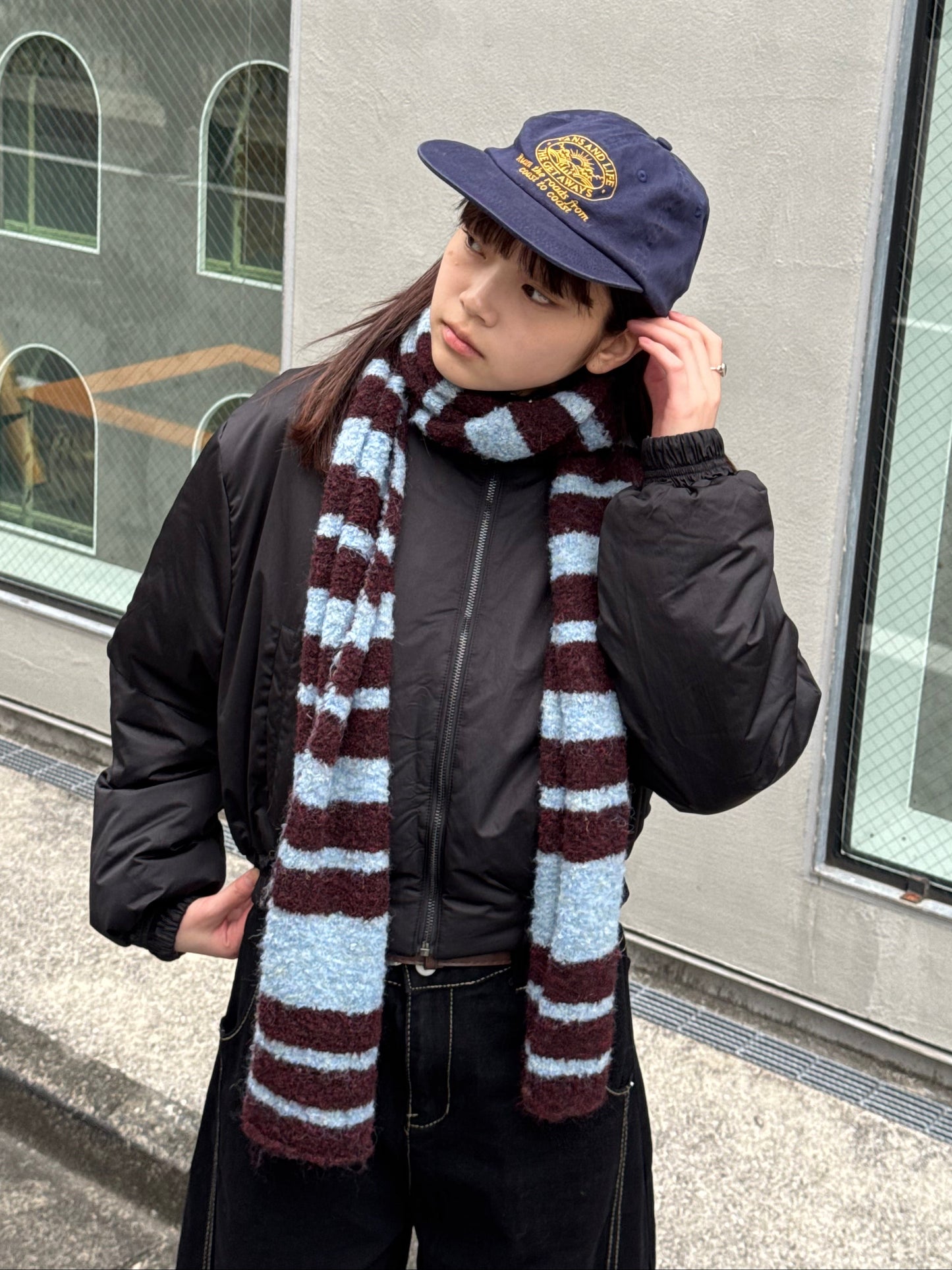 リバーシブルチェックダウンジャケット DPB91054