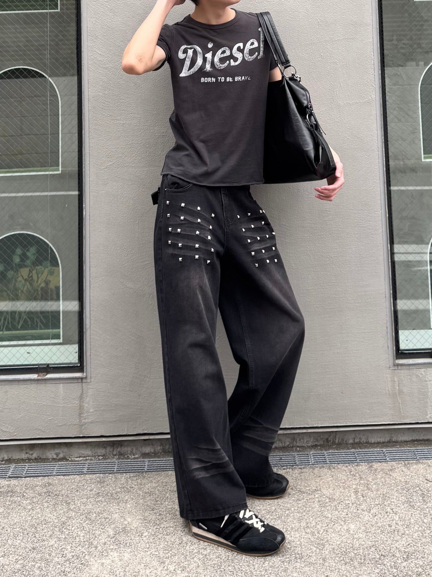 フロントスタッズデニムパンツ DPC05001