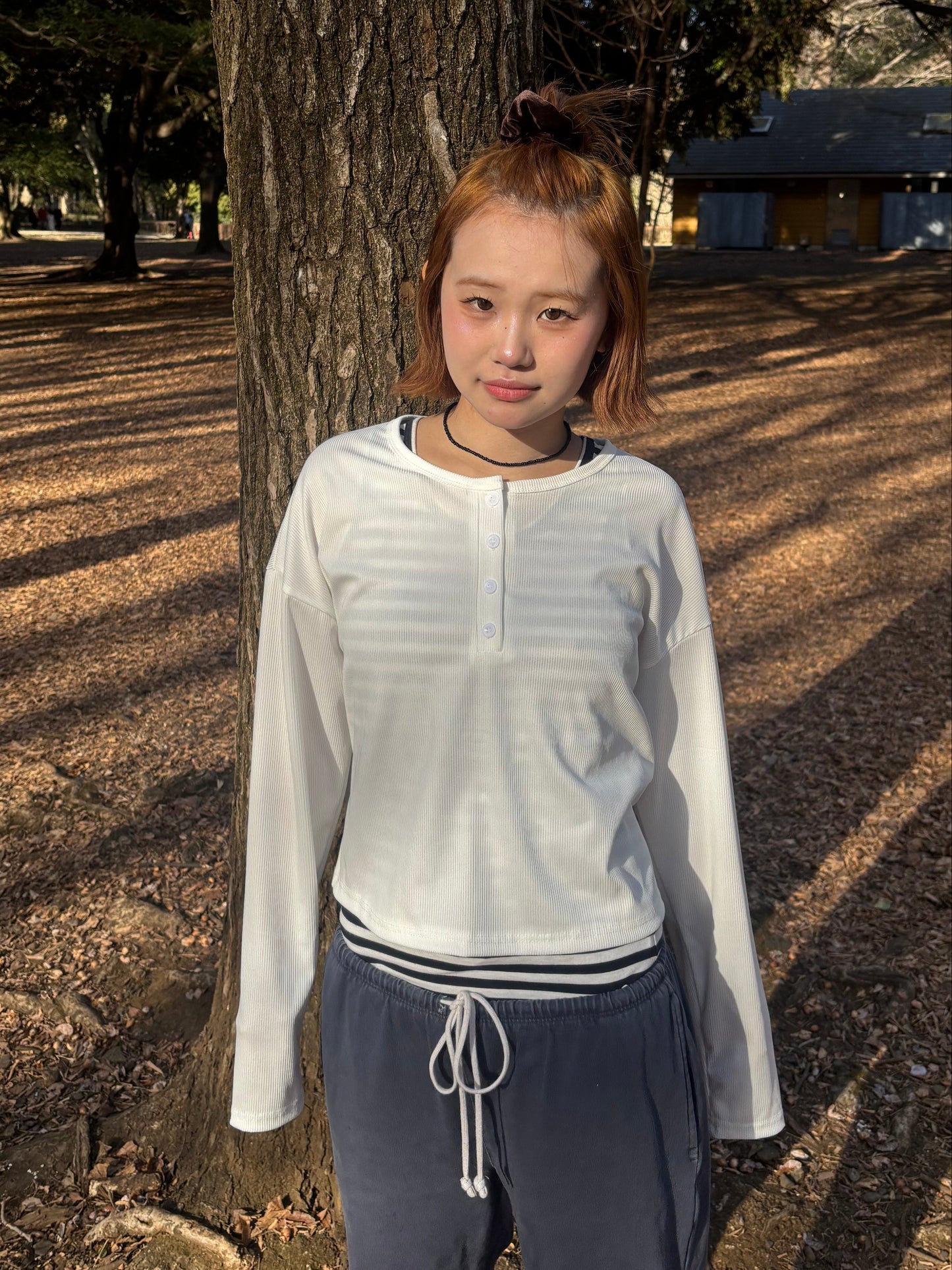 シアーヘンリーネックトップス DPC04030