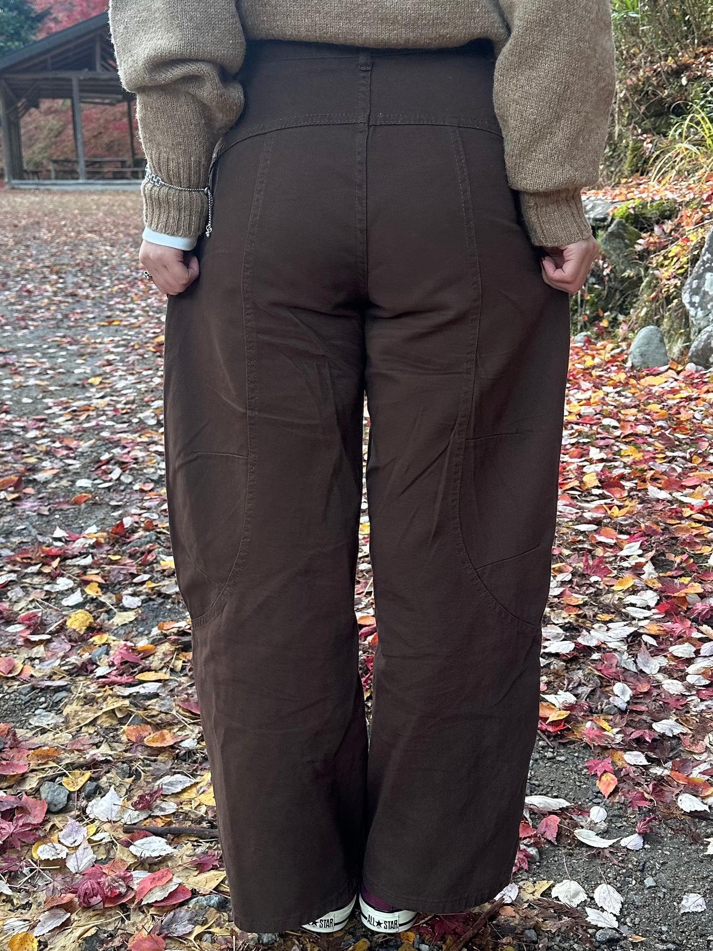 ステッチデザインブラウンパンツ DPB95069