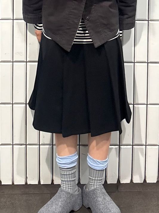 ミディアムブラックプリーツスカート DPC04002