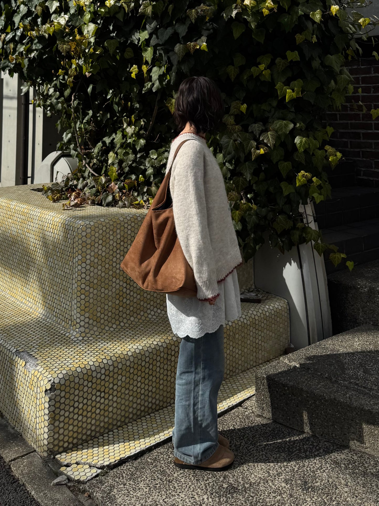 カラフルボタンバイカラーカーディガン DPC03016