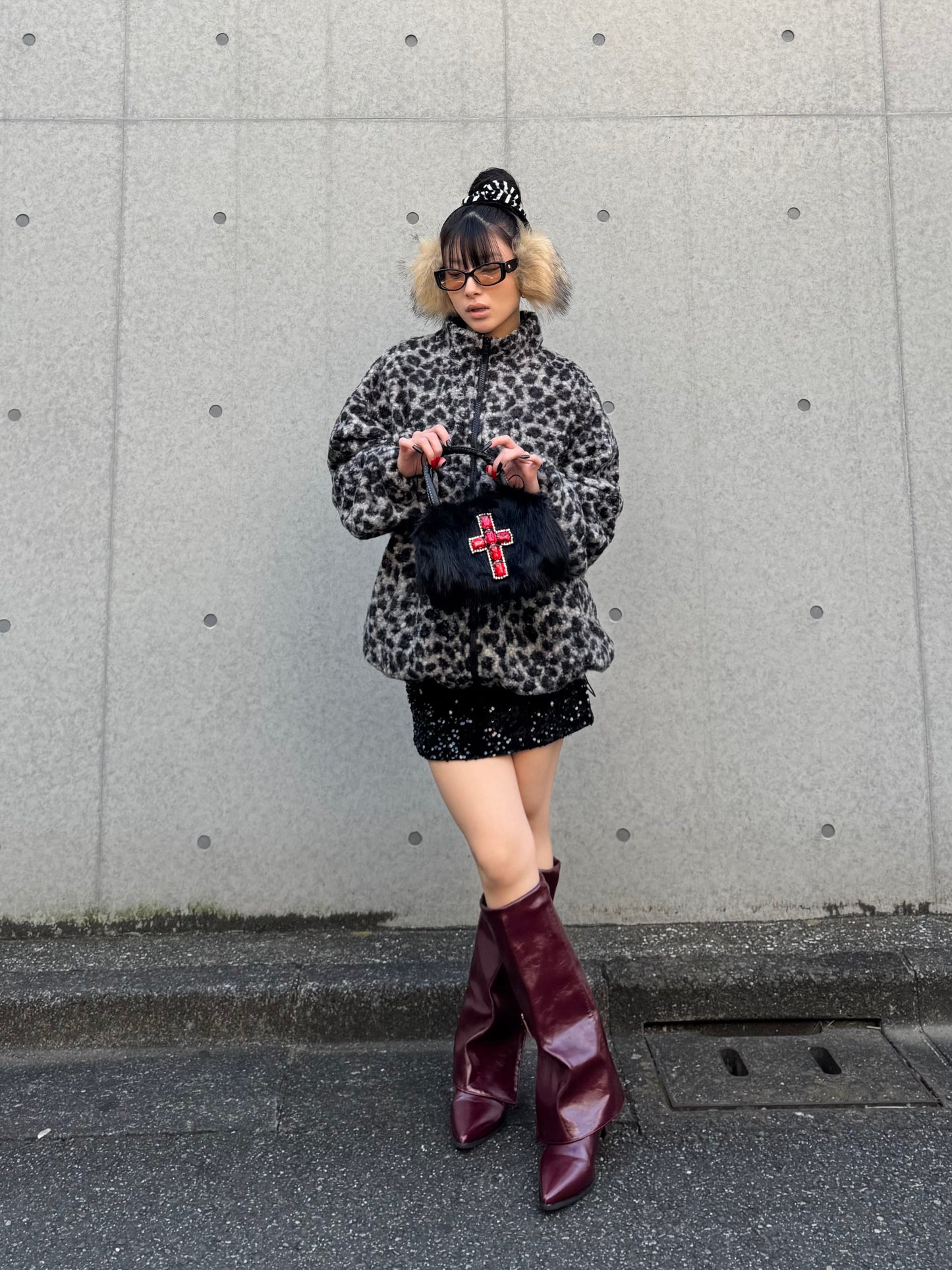 ボルドーバックルブーツ DPB86165