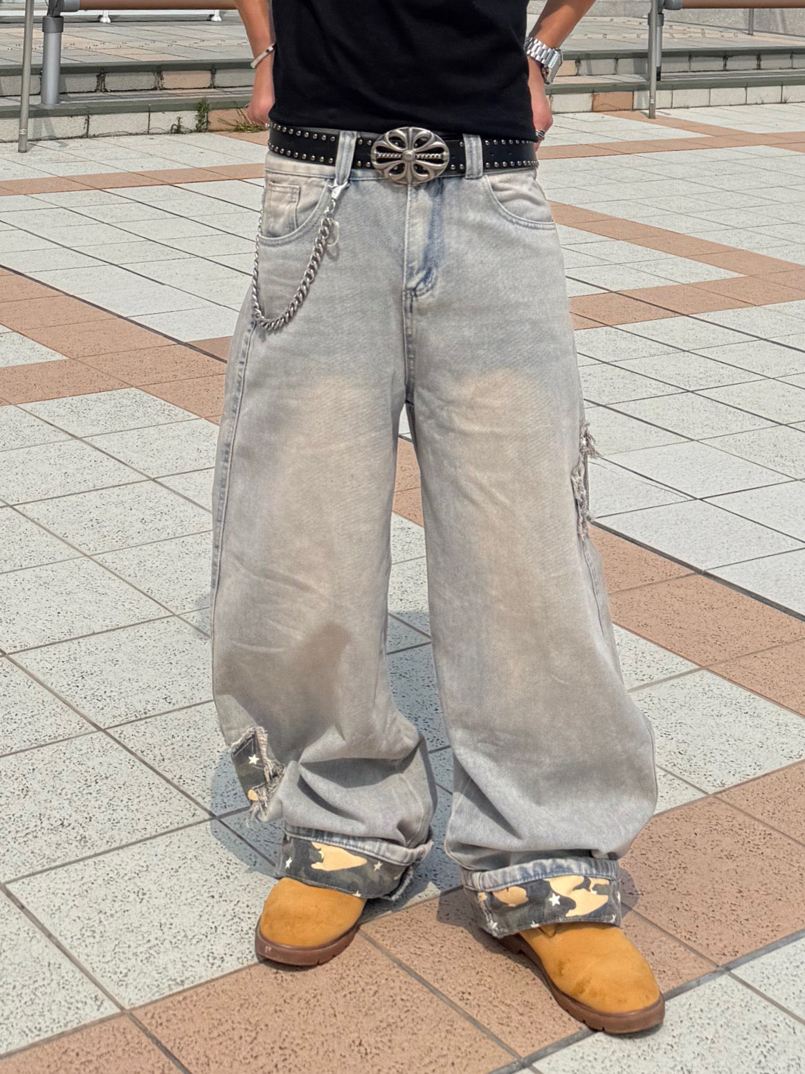 バックポイントカモフラデニムパンツ DPB90212