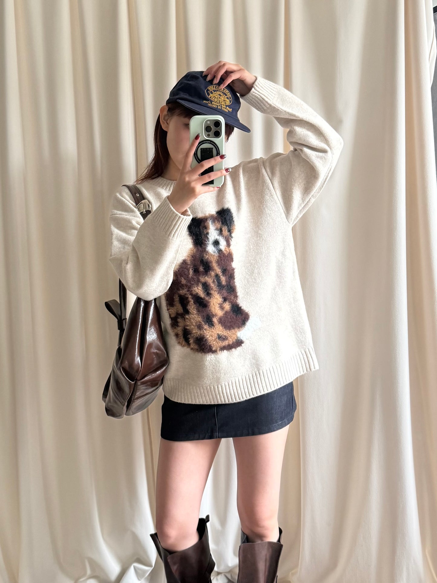 ベルト付きデニムライクミニスカート DPB91107