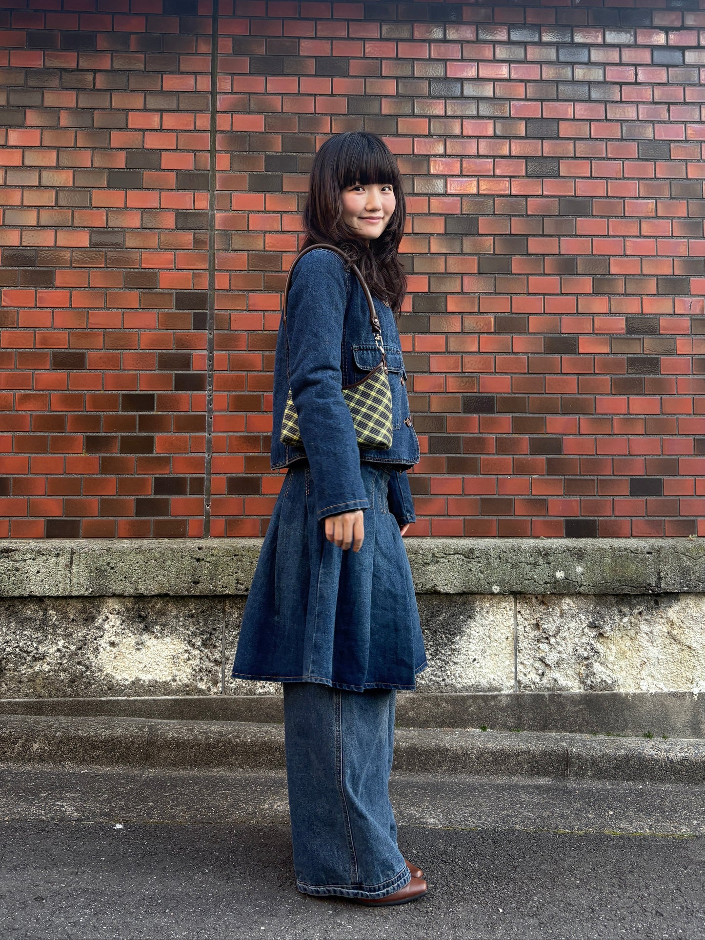 デニムプリーツスカート DPA43774