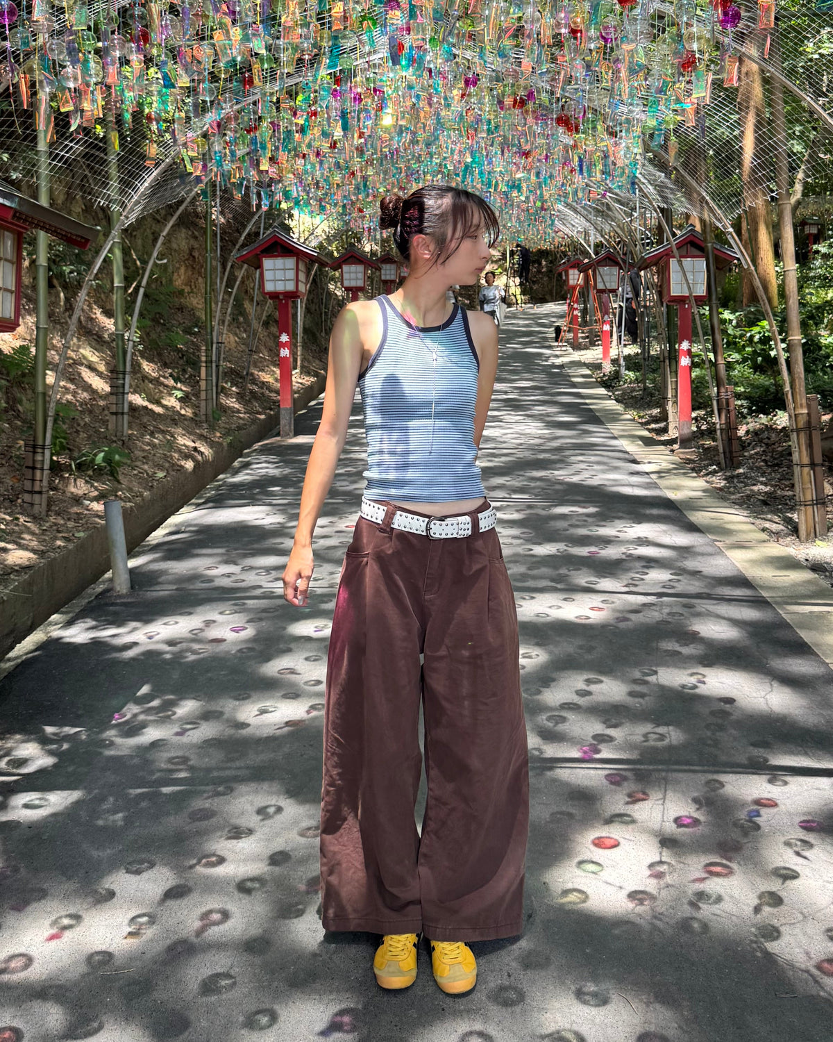 ブラウンワイドパンツ DPC07032