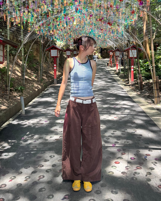 ブラウンワイドパンツ DPC07032