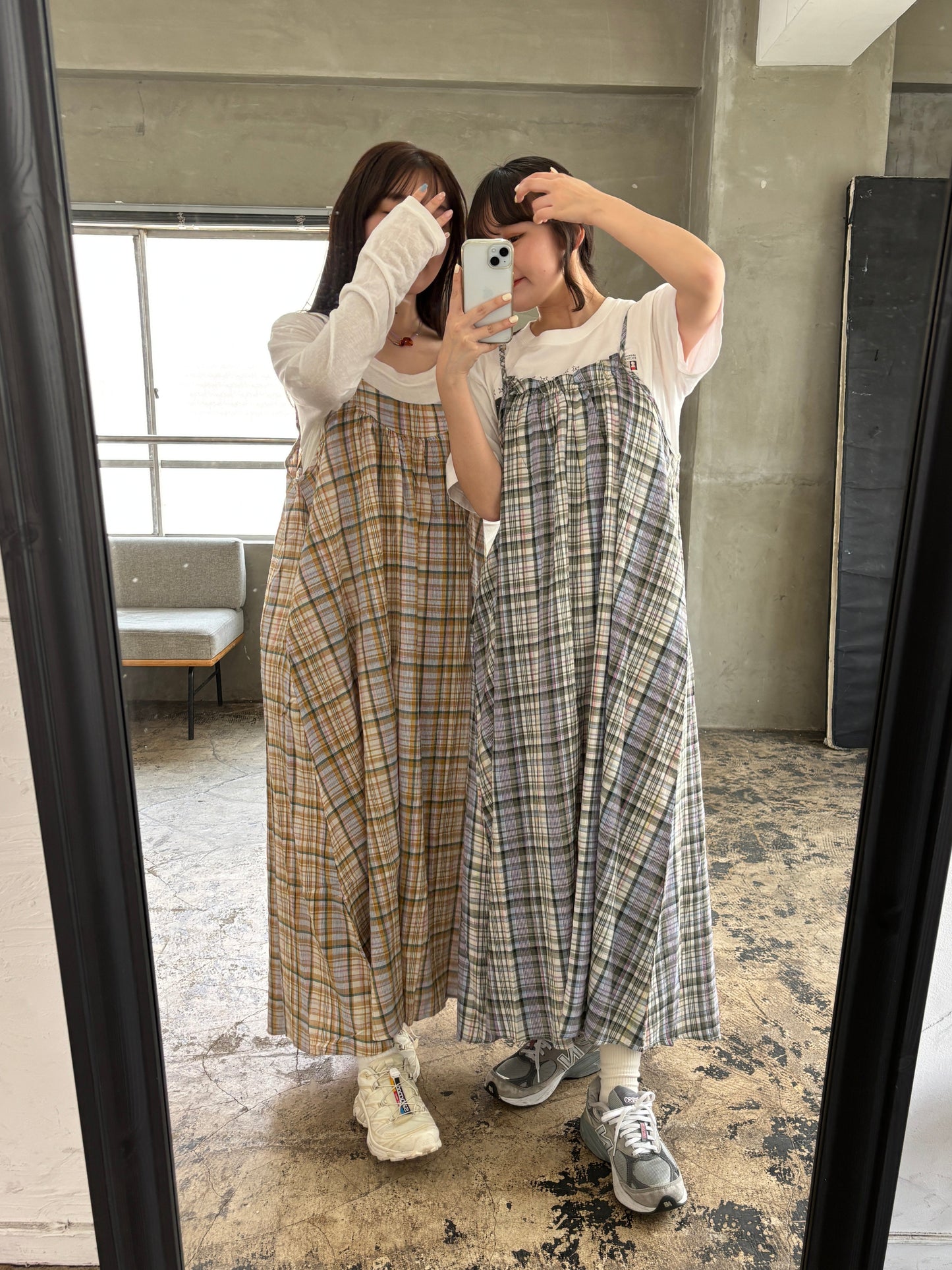 シフォンチェックキャミワンピース DPB84143