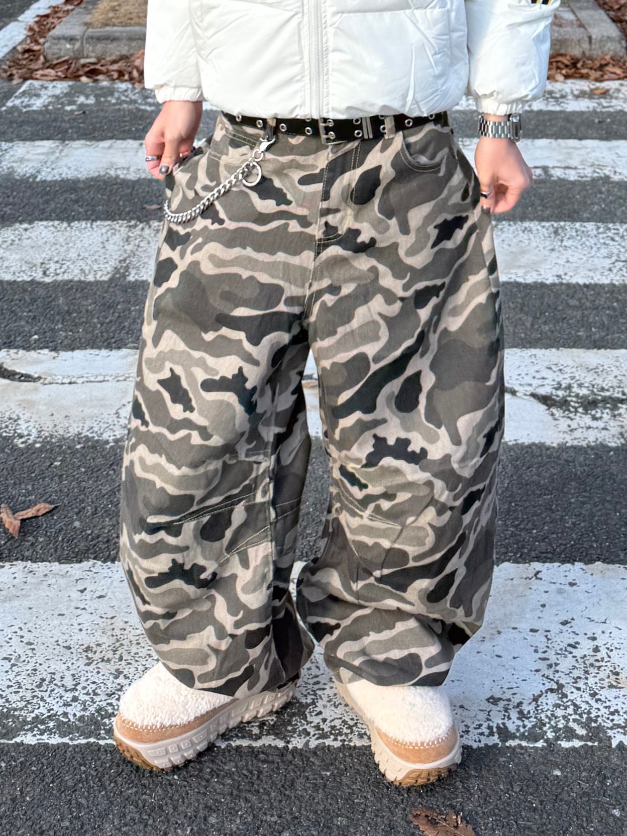 カモフラワイドデニムパンツ DPB90106