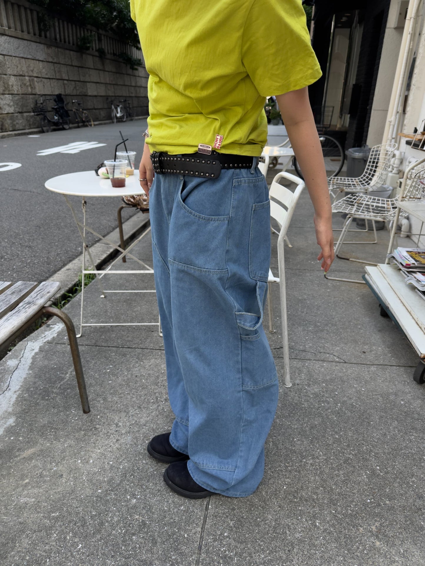 カジュアルダブルニーデニムパンツ DPB85570