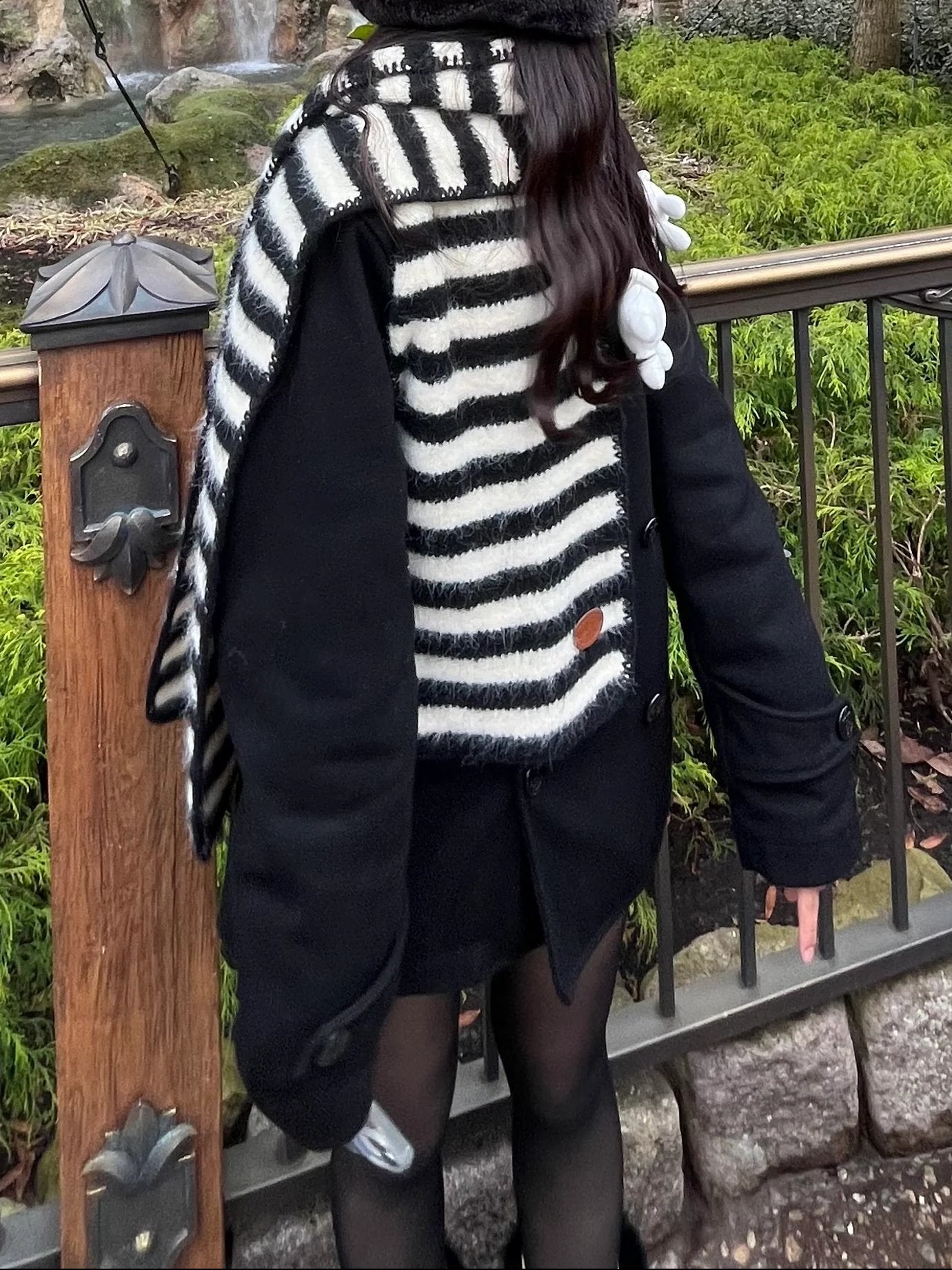 ステッチボーダーニットマフラー DPB92075