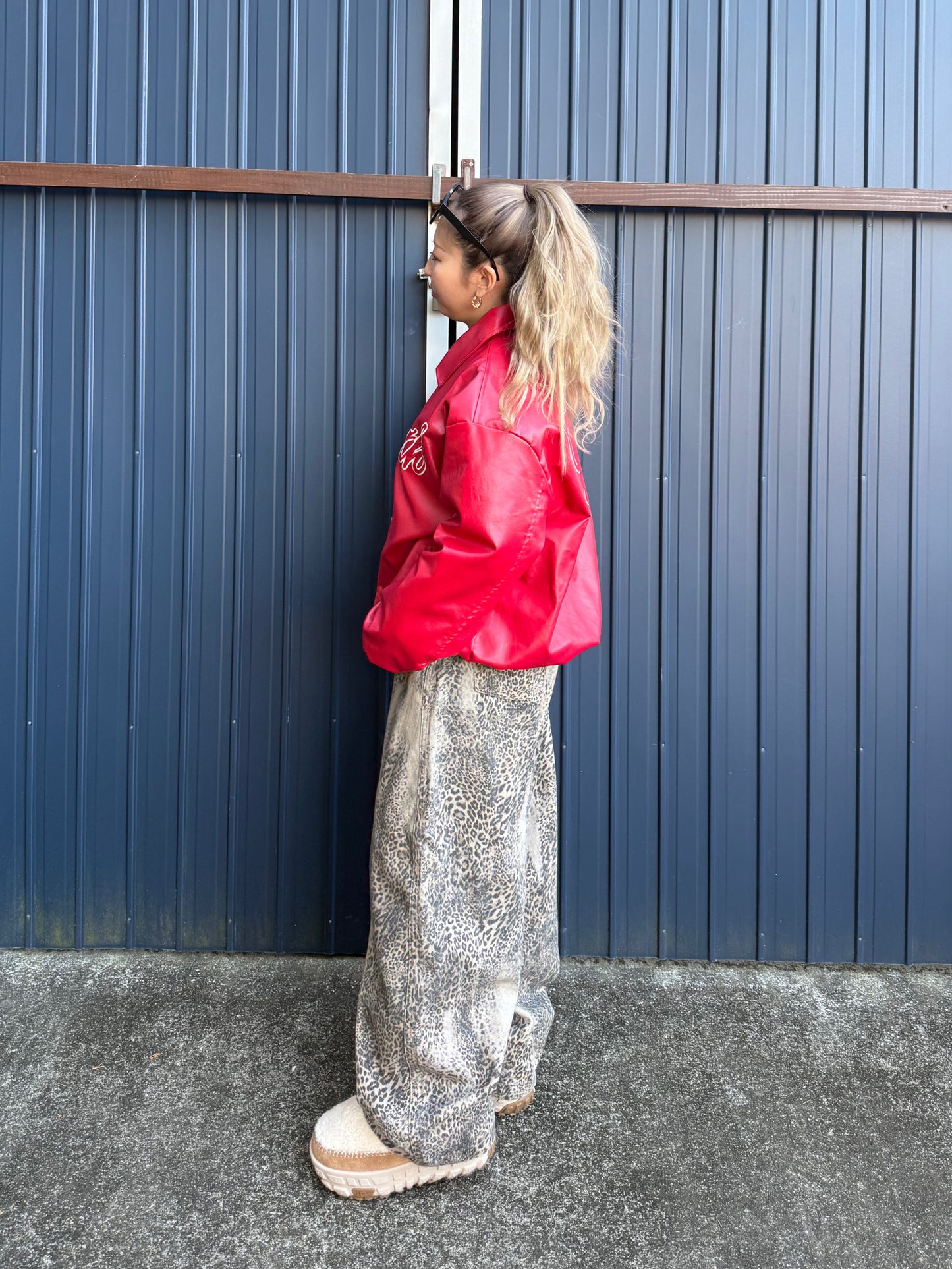 ダメージレオパードデニムパンツ DPB73528