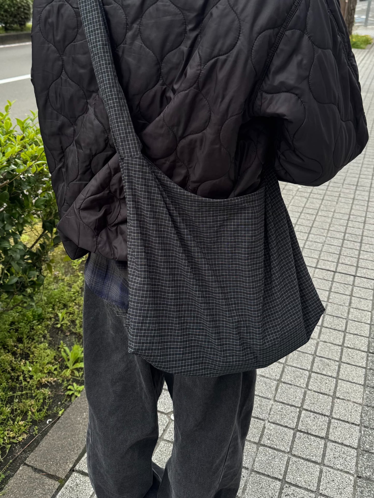 ナイロンチェックショルダーバッグ DPC03047
