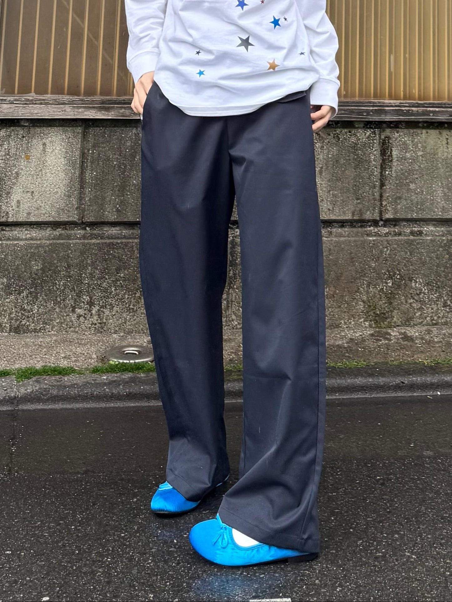 ネイビーストレートパンツ DPA43753