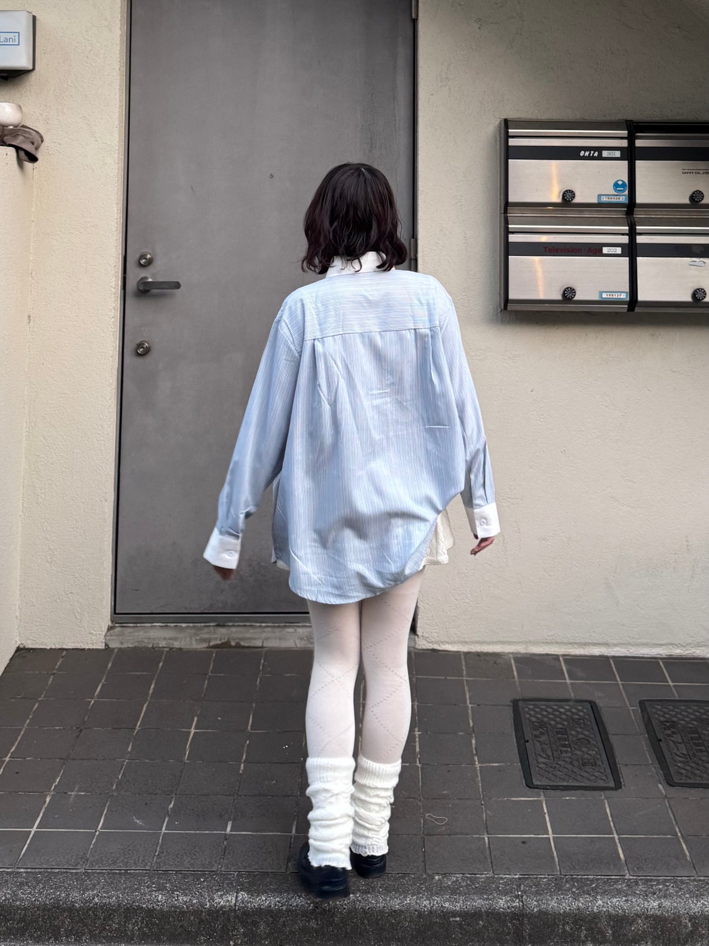 ローズストライプボウタイシャツ DPC03031