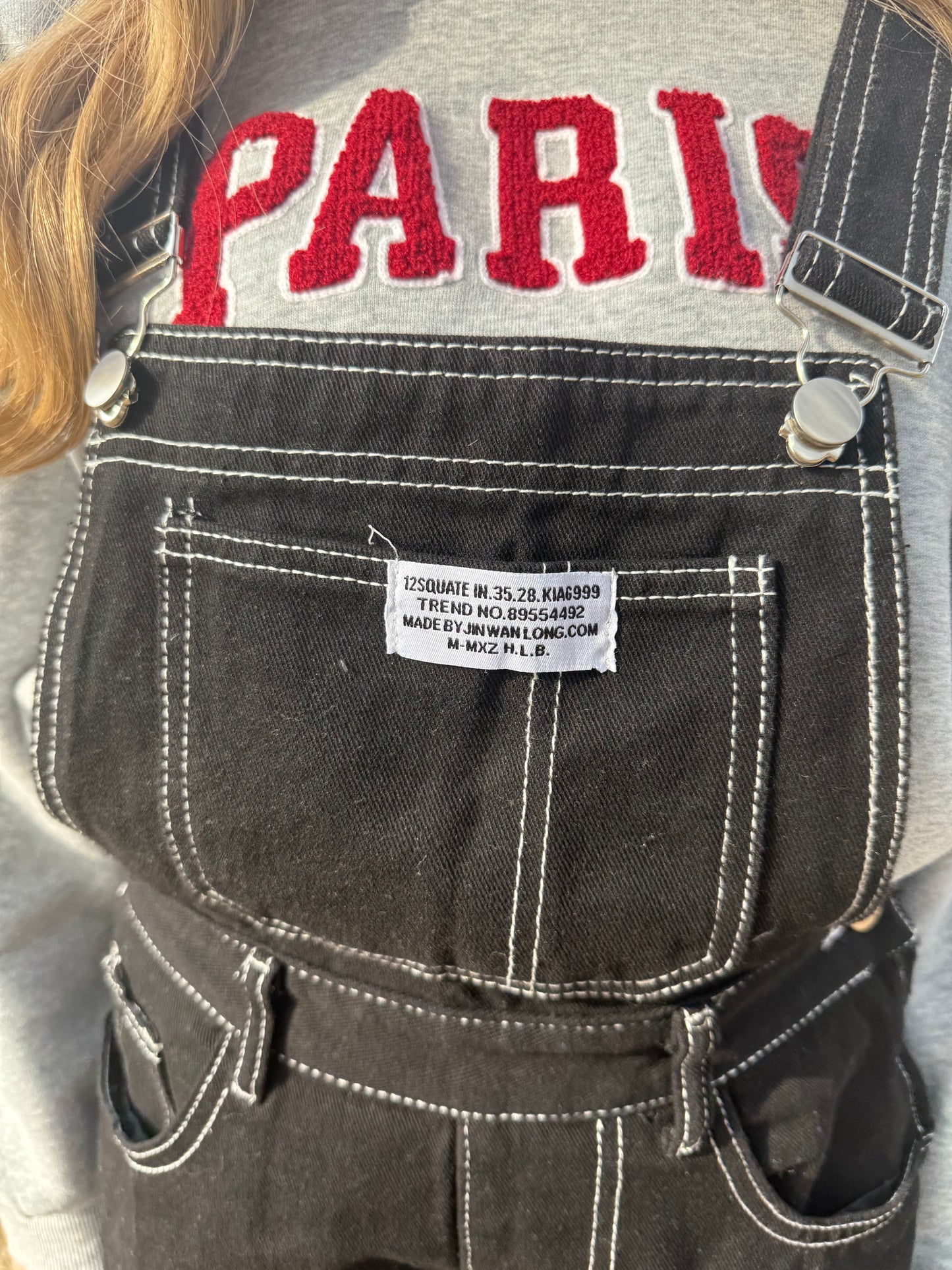 ブラックデニムサロペット DPB73568