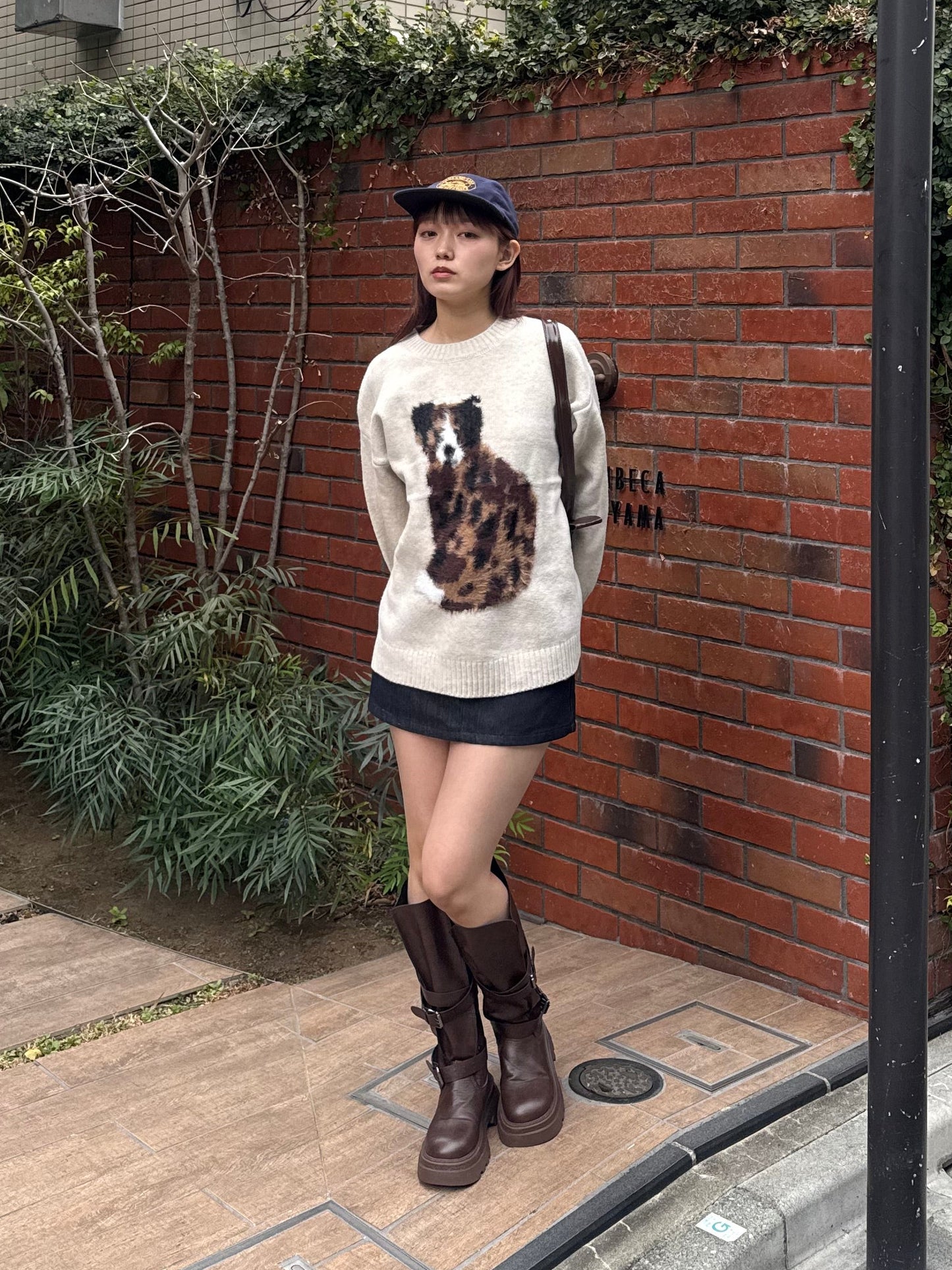 ベルト付きデニムライクミニスカート DPB91107