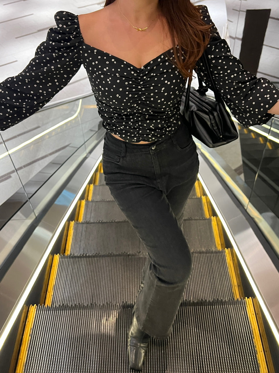 スクエアネックドットブラウス DPB56329