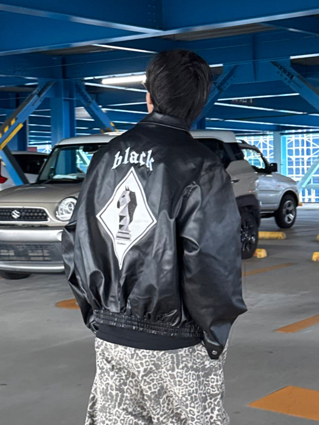 フェイクレザーバックロゴアウター DPB90041