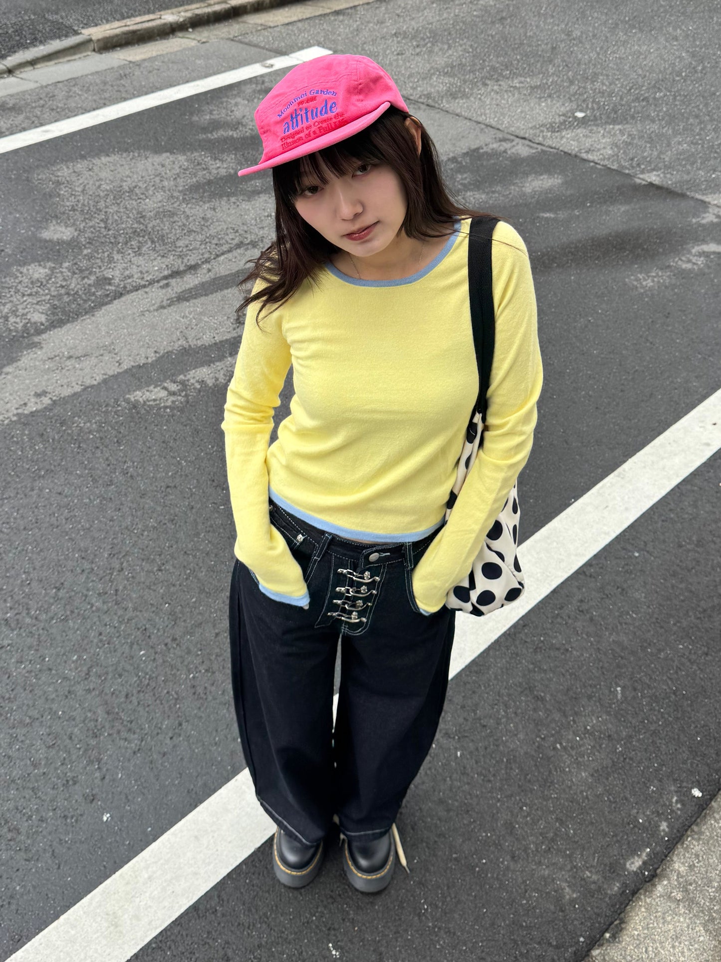 バイカラースリムトップス DPB91084