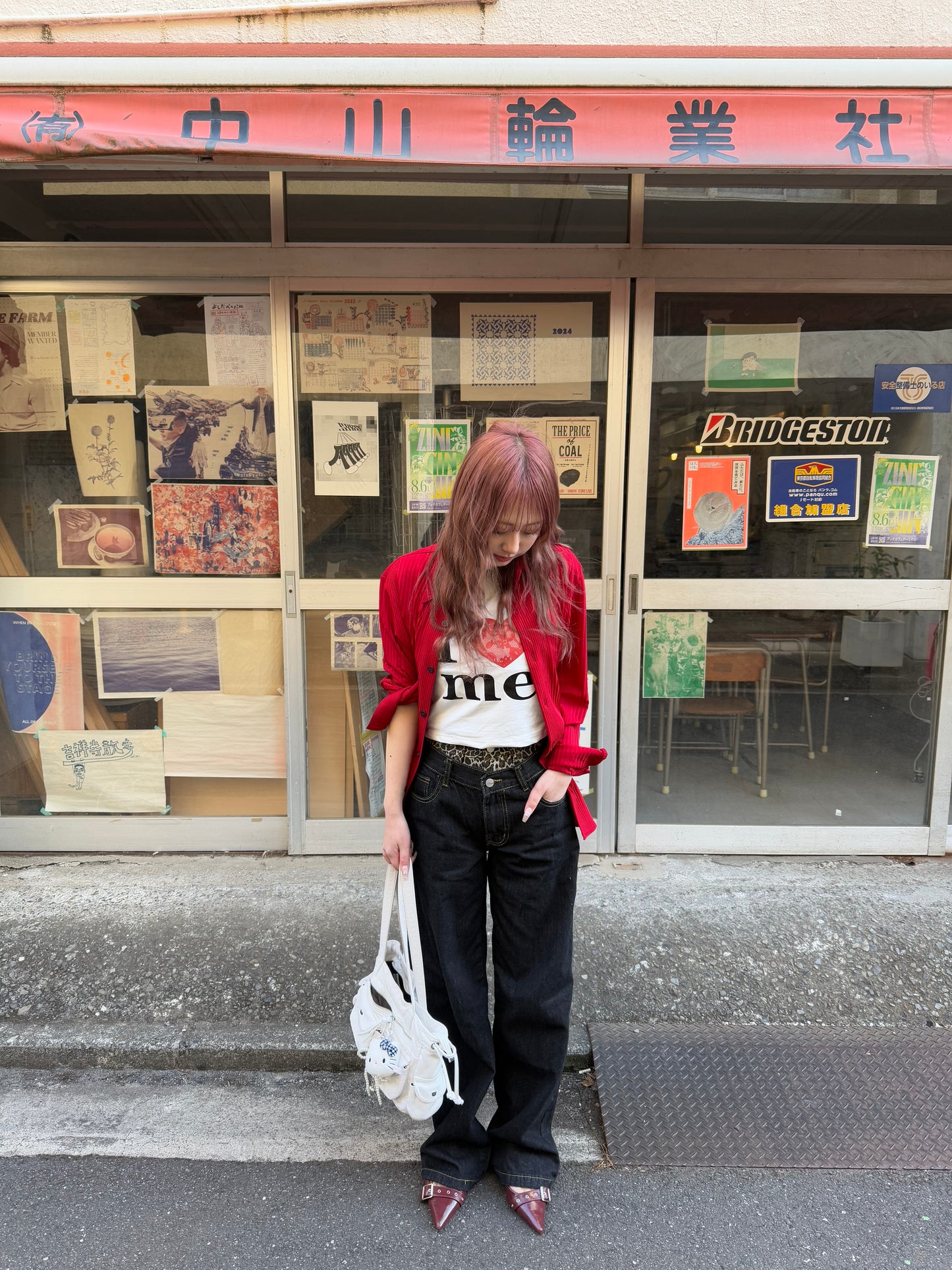 レオパードレイヤードデニムパンツ DPB68115