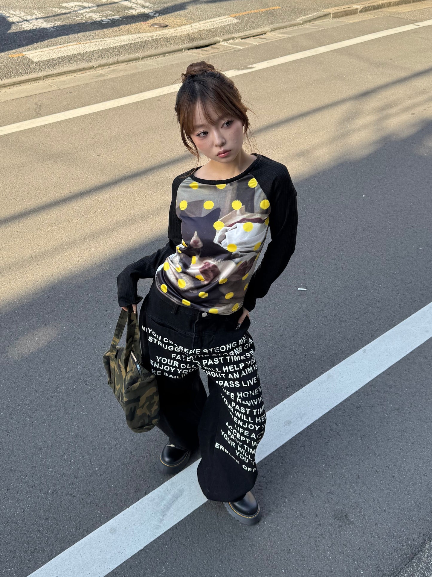 レタリングロゴワイドパンツ DPB86186