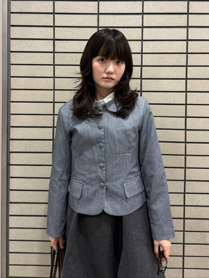 ライトグレーショートスーツジャケット DPA43706