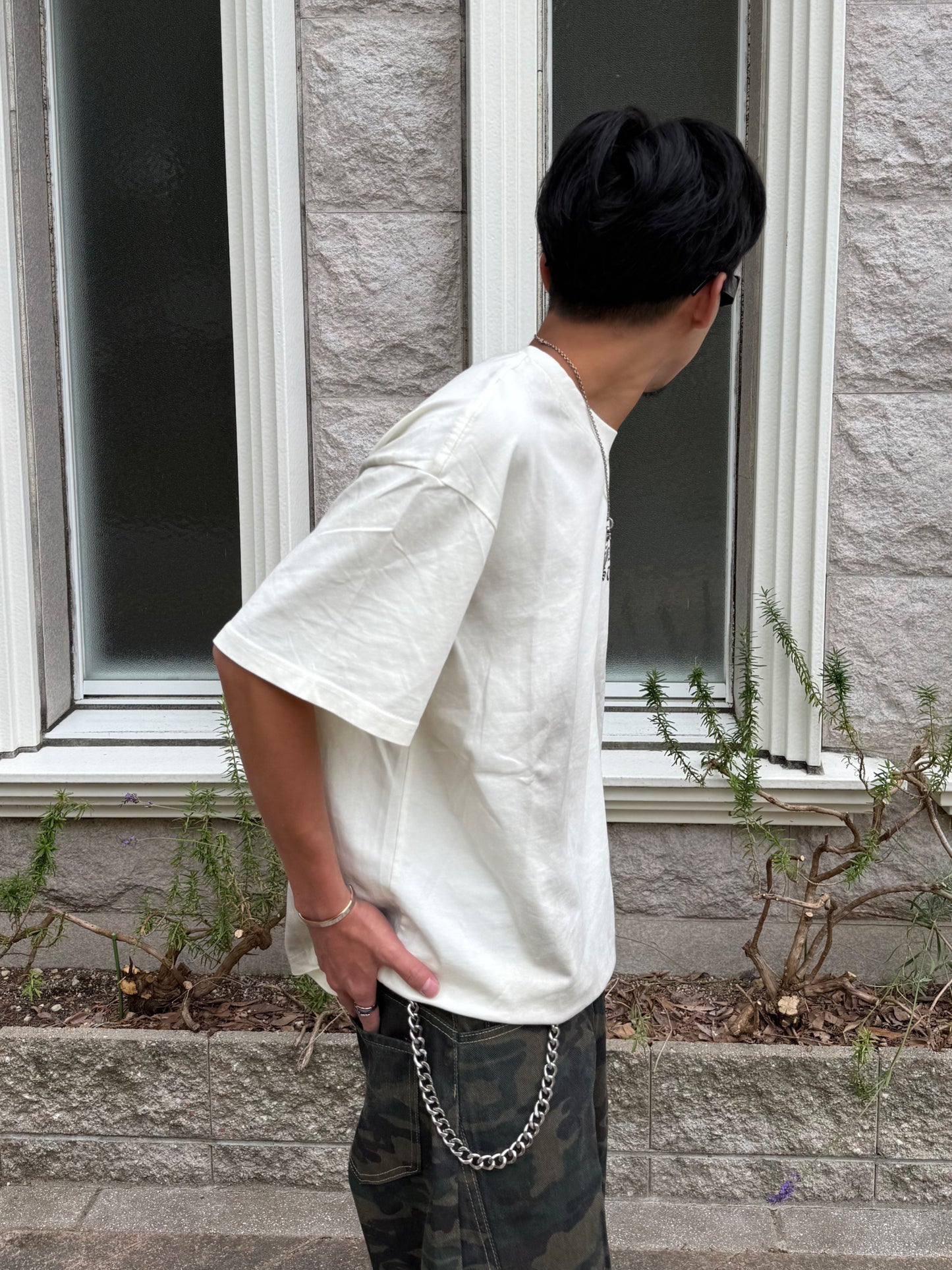 バックロゴペイントクロスTシャツ DPB90229